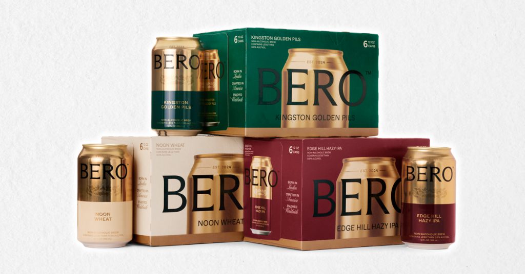 BERO product cans stacked for content capture.
