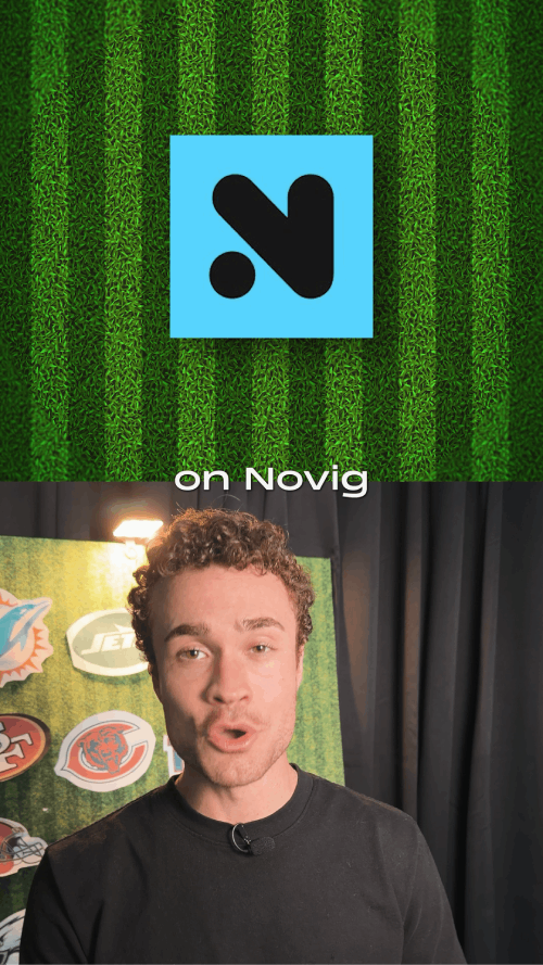 Novig social post highlighting audience engagement on Novig.